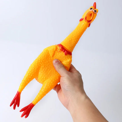 Speelgoedkip met Pieper voor Honden | Veilige Materialen | Meerdere Maten | Tandverzorging en Plezier | 16cm, 28cm, 36cm
