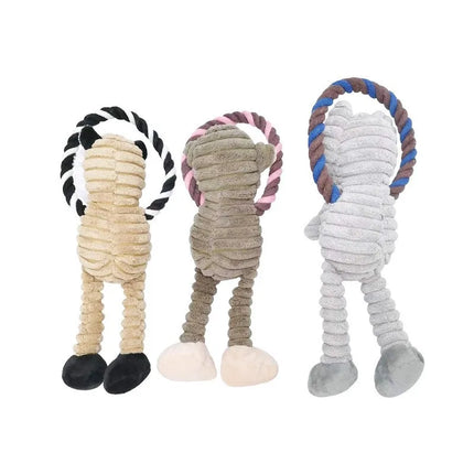 Pluchen Hondenspeelgoed | Squeaker | Bevordert Tandgezondheid | Duurzaam en Interactief | 31 cm
