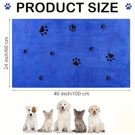 Set van 2 Microvezel Handdoeken voor Honden | 60x100 cm | Superabsorberend en Zacht | Ideaal voor na Bad of Regenwandeling