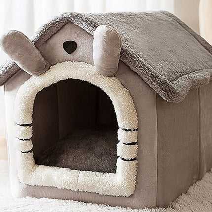 Fluffy Knus Huisje voor Huisdieren | Comfortabel Warm Nest voor Katten en Honden tot 4kg | Anti-slip Bodem | Afneembare Wasbare Hoes | Zachte Stof | Diverse Kleuren