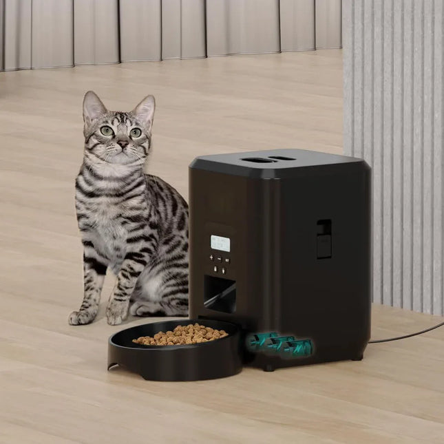 Automatische Voederdispenser met Tijdinstelling voor Honden en Katten | Rustig en Gezond Voeden | WiFi en Knopbediening
