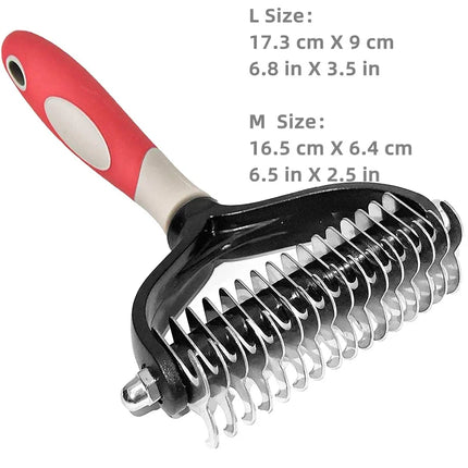 SheddyBuddy | Professionele 2-Zijdige Borstel voor Klitvrije Vacht van Katten en Honden | Zacht voor de Huid | Ergonomisch Handvat