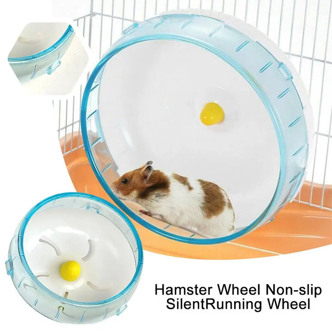 Antislip Stil Hamsterrad | Slijtvast Kunststof Loopwiel | Stil Draaibaar en Waterafstotend | Knaagdier Accessoire | Verstelbaar Hamsterspeelgoed | Geschikt voor Hamsters