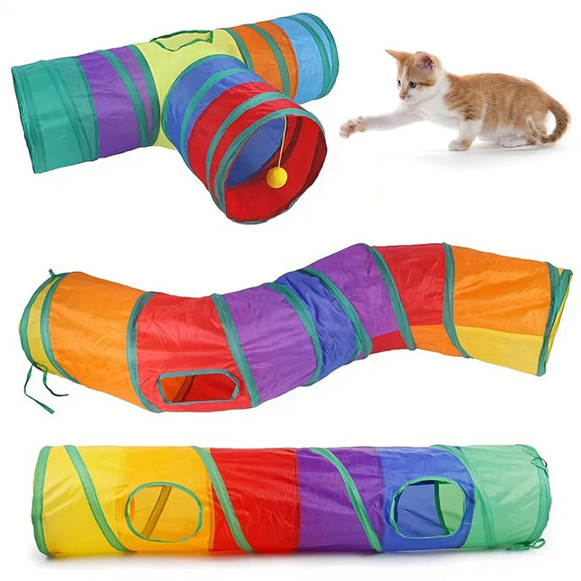 Opvouwbare Katten Tunnel | Ademend Speelgoed voor Binnen | Loud Paper Material | Polyester | Huisdieren Accessoire | Katzenspeelgoed | Zhejiang China | Geschikt voor Interactief Spel | Merk NoEnName_Null