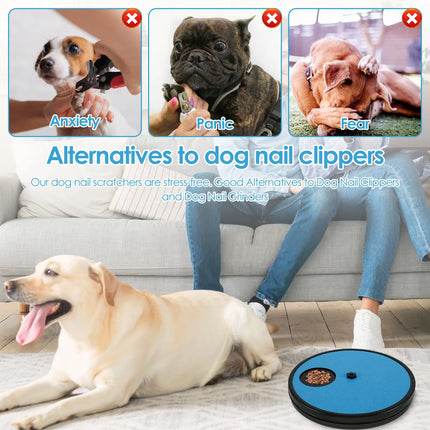 Draaibare Klauwverzorgingsspeelgoed voor Honden | 30x30 cm met Schuurpapier en Voedselcompartimenten | Antislip en Stressvrij