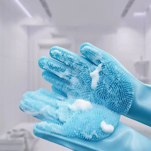 Cat Care | Silicone Bath Gloves | Anti-Scratch and Anti-Bite Mitt | Pet Supplies | Bath Accessories | Suitable for Teddy | Safe and durable material | Easy to clean