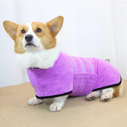 Microvezel Badjas voor Huisdieren | Sneldrogend en Comfortabel | Verstelbare Pasvorm voor Honden en Katten | Maten XS tot 2XL