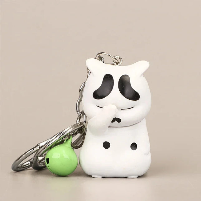 Cartoon katten sleutelhanger | Schattig kattenhanger voor tas, sleutels of auto | Creatieve katten accessoire voor dames | Cadeau idee