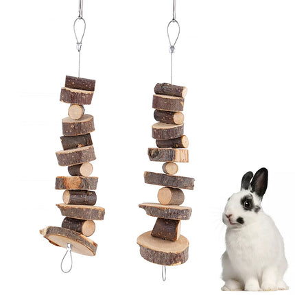 Konijn Hamster Knaagdieren Speelgoed | Houten Kauwspeelgoed Grindstaaf | Stressvrij | Tandgezondheid