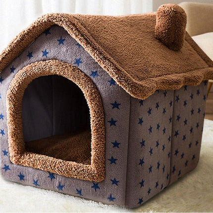 Fluffy Knus Huisje voor Huisdieren | Comfortabel Warm Nest voor Katten en Honden tot 4kg | Anti-slip Bodem | Afneembare Wasbare Hoes | Zachte Stof | Diverse Kleuren