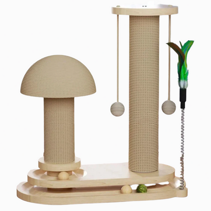 Speel- en Krabmeubel voor Katten | Hout en Sisal | Eenvoudig Monteerbaar | Stabiel en Veilig Design