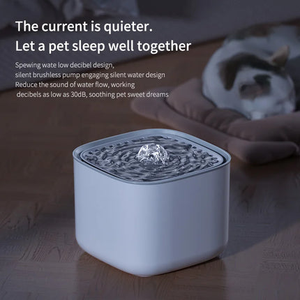 PawPure XL | 3L Drinkfontein met Sensor & Geavanceerd Filter | Fluisterstil en Energiezuinig voor Katten en Honden