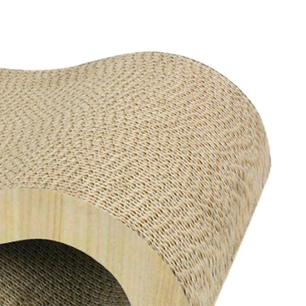 ClawMate Golfkarton Krabmeubel voor Katten | 56x21x18 cm | Comfortabele Rust- en Speelplaats | Beschermer voor Meubels