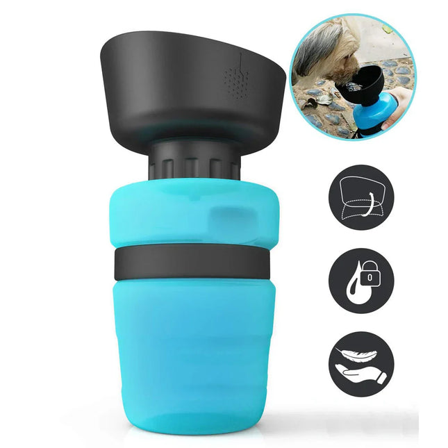 Opvouwbare Waterfles voor Honden 500ml | Lekvrij en Draagbaar, Ideaal voor Wandelen en Reizen