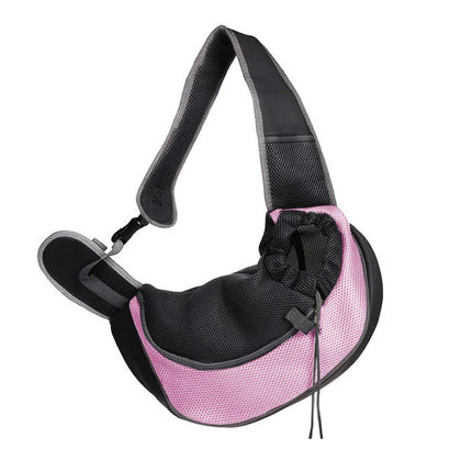 Ademende Schouderdraagtas voor Kleine Huisdieren | Mesh & Sponsvoering | Verstelbare Crossbody Riem | Geschikt voor Honden, Katten tot 6 kg | Beschikbaar in Meerdere Kleuren