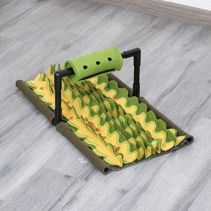 Mat voor Langzaam Voeren | Interactieve Snuffelmat | Mentale Stimulatie | Hondvriendelijk Design | Eenvoudig Schoon te Maken | Bevordert Spijsvertering | Vermindert Verveling | Duurzame Materialen | 58x33x23 cm | Groen