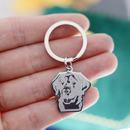 Labrador Sleutelhanger van Roestvrij Staal | Dierenliefhebbers Cadeau | Unisex | Zilver of Goud | Schattige Hondenhanger voor Tassen, Sleutels & DIY Sieraden | Voor Kinderen en Volwassenen