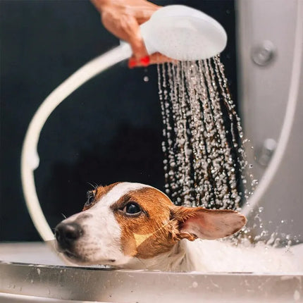 Multifunctionele Douchekop voor Huisdieren | Gemakkelijk Aan Te Sluiten | Flexibele Tuinslang | Ideaal voor Honden, Katten, Buitengebruik | Duurzaam ABS Material