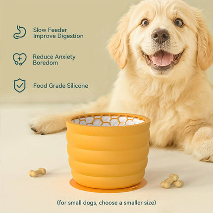 Siliconen Slow Feeder voor Honden | Gezonde Spijsvertering & Anti-Slip Zuignappen | Geschikt voor Muur & Vloer | BPA-Vrij