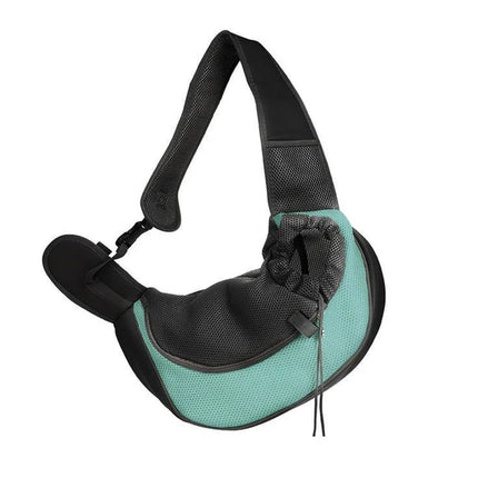 Ademende Schouderdraagtas voor Kleine Huisdieren | Mesh & Sponsvoering | Verstelbare Crossbody Riem | Geschikt voor Honden, Katten tot 6 kg | Beschikbaar in Meerdere Kleuren