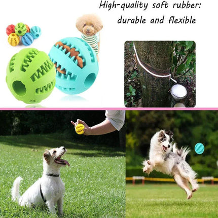 ChewPlay Interactieve Bal voor Honden | Bestand tegen Kauwen | Tandverzorging & Snackverstrekker | Veilig Natuurlijk Rubber