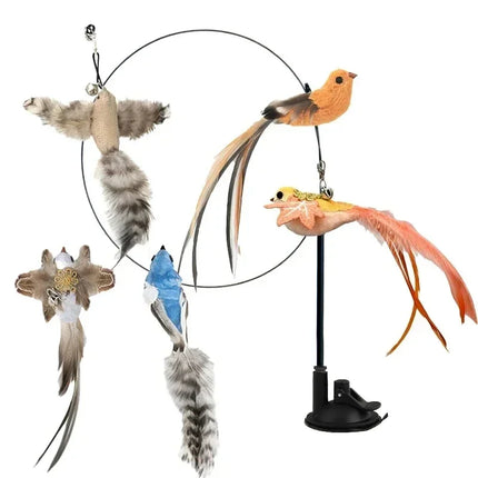 Kattenspeelgoed | Interactieve Pauwenpluim Met Bel | Kunststof Verenstok | Kattenstok | Speeltjes Voor Kittens En Katten | Huisdierbenodigdheden | Veilig En Duurzaam | Simulatie Vogelmotief | Indoor Plezier
