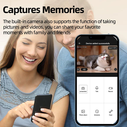 Slimme Voerautomaat met HD-Camera en Voice Recorder voor Katten & Honden | Instelbare Voedingsschema's & Live Video via App