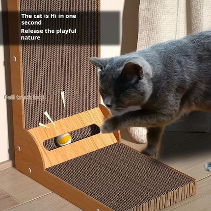 Kattenkrabpaal Hout | Slijtvast & Krasbestendig | Meubeltraining Speelgoed | Enkel Laags