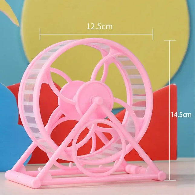 Hamster Loopwiel | Stil en Duurzaam | PVC | Blauw Geel | Geschikt voor Grootte Hamsters | Veilig Speelgoed voor Kleine Dieren | Eenvoudig te Reinigen en Vervangen | Huisdierenaccessoires