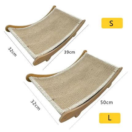 Houten Kattenklimrek | Slijtvast Sisal Krabplank | Uitneembaar Kattenbed | Kitten Speelgoed | Multifunctioneel Slaapbed | Antislip en Duurzaam | Voor Elke Seizoen | Geschikt Voor Katten Tot 6 kg