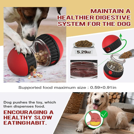 Interactieve Trechterbal voor Honden met Verstelbare Slow Feeder | Anti-Schrok Puzzel voor Actieve Honden en Puppy's