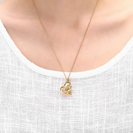 RVS honden urn ketting | Hartvormige assieraad hanger | Dieren herinneringssieraad | Unisex | Zilver goud zwart | 50cm | Cadeau