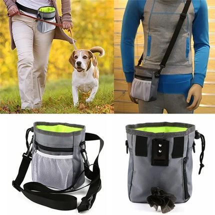 Duurzaam Beloningstasje voor Honden | Vuilafstotend Oxforddoek en Nylon Binnenvoering | 18x14x6 cm | met Klittenbandsluiting en Mesh Vakje