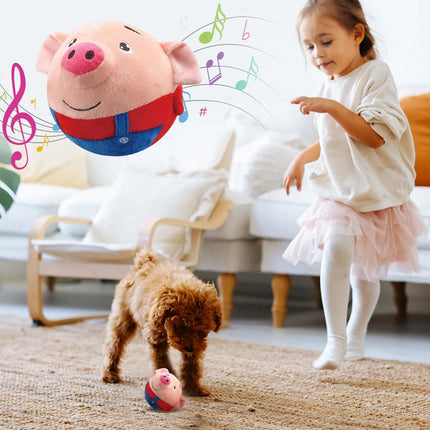 Varkensvormig Hondenspeeltje | Springend en Piepend | Actief en Interactief | Geestelijke Stimulerende Fun | Muzikale Vriend voor Je Hond
