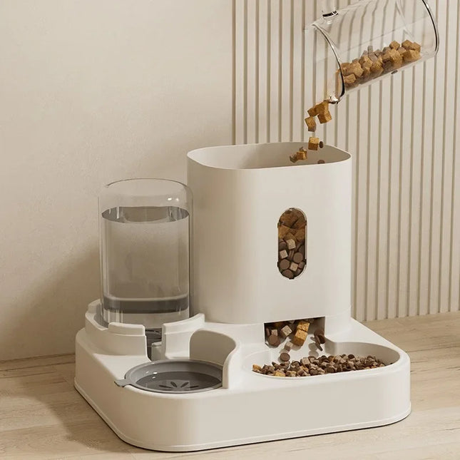 Grote Automatische Voeder- en Drinkbak met Waterfontein voor Huisdieren | Anti-Omkantel Ontwerp | Ideaal voor Katten en Honden