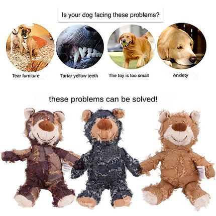 PawPlay Pluche Teddybeer met Pieper voor Kleine Honden | Ideaal voor Training en Plezier | Lichtgewicht en Duurzaam