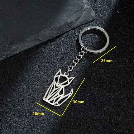 Schattige katten sleutelhanger | Roestvrij staal | Dierfiguur hanger | Creatief cadeau voor vrouwen | Sleutelhanger voor tas, autosleutel of portemonnee | Mode accessoire