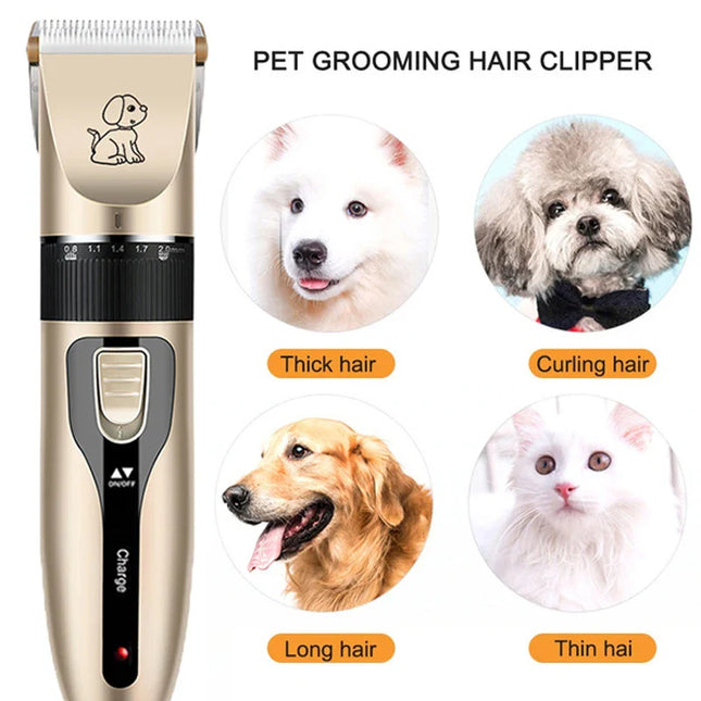 Oplaadbare Professionele Trimmer voor Huisdieren | Geschikt voor Katten en Honden | 5 Snelheden, Keramische Mes, Ultra Stil