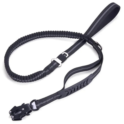 Elastische Hondenlijn met Schokabsorptie en Reflecterende Stiksels voor Actieve Honden