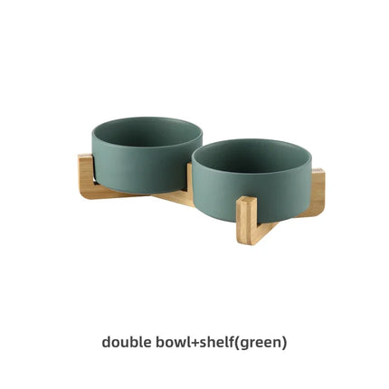 Set van 2 Keramische Voerbakken | BPA-vrij en Loodvrij | Vaatwasser- en Magnetronbestendig | Minimalistisch Design in Diverse Kleuren