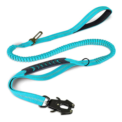 TactiPaw Reflecterende Bungee Riem voor Grote Honden | Schokabsorberend met Quick Release Karabijnhaak en Autogordelbevestiging
