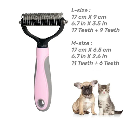 SheddyBuddy | Professionele 2-Zijdige Borstel voor Klitvrije Vacht van Katten en Honden | Zacht voor de Huid | Ergonomisch Handvat