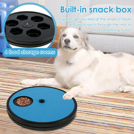 Draaibare Klauwverzorgingsspeelgoed voor Honden | 30x30 cm met Schuurpapier en Voedselcompartimenten | Antislip en Stressvrij