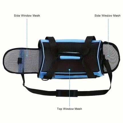Opvouwbare Reistas voor Katten en Honden | Comfortabel en Veilig | Ademend Mesh & Duurzaam Nylon | Drie Maten Available