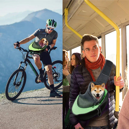 Ademende Schouderdraagtas voor Kleine Huisdieren | Mesh & Sponsvoering | Verstelbare Crossbody Riem | Geschikt voor Honden, Katten tot 6 kg | Beschikbaar in Meerdere Kleuren