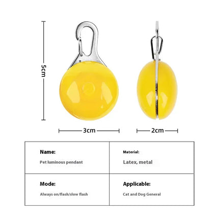 Multifunctionele LED Hanger voor Huisdierhalsband | Veilig en Zichtbaar in Donker | Inclusief Knipperlicht Functie | Verkrijgbaar in Meerdere Kleuren