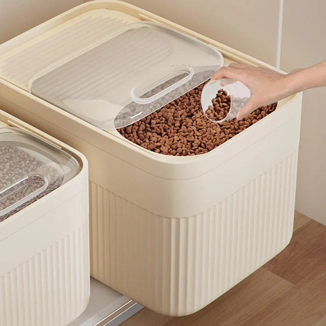 Contenedor para almacenar alimentos FrischGut | Hermético y a prueba de humedad | Plástico PP | Para comida de perros y gatos | Frescura duradera