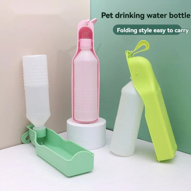 2-in-1 Waterfles voor Honden | Inklapbaar en Lekvrij Ontwerp | Ideaal voor Wandelingen, Reizen en Kamperen