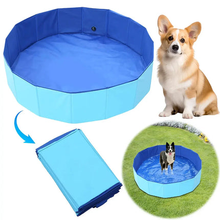 Opvouwbaar Verkoelend Huisdierenzwembad | Draagbaar en Stevig | Ideaal voor Honden, Katten en Kinderen | Geschikt voor Binnen en Buiten
