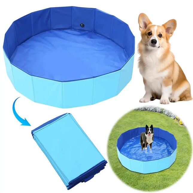 Opvouwbaar Verkoelend Huisdierenzwembad | Draagbaar en Stevig | Ideaal voor Honden, Katten en Kinderen | Geschikt voor Binnen en Buiten